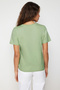 Petrol-Mint %100 Pamuk Bisiklet Yaka 2'li Paket Örme T-Shirt TWOSS20TS0141 - 3