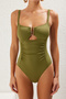 Haki Kare Yaka Kaplı Drapeli Aksesuarlı Regular Mayo TBESS25MA00095 - 5