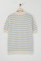 Ekru Regular Çizgili Dokulu Triko Polo Yaka T-shirt TMNSS25PO00007 - 6