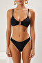 Siyah Aksesuarlı Bralette Kaplı Regular Normal Bel Bikini Takımı TBESS25BT00054 - 4