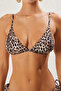 Leopar Desenli Üçgen Kaplı Bikini Üstü TBESS20BU0268 - 3