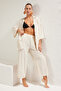 Ecru Woven Textured Shirt Trousers Beach Suit Tbess25Au00000 - 3