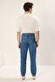 Orta mavi %100 Pamuk Essential Fit Jeans Kot Pantolon TMNAW23JE00104 - 5