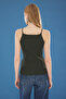 Koyu Haki Halter Yaka Askılı İnce Triko Bluz TWOSS25BZ00320 - 6