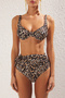 Leopar Desenli Balconette Kaplı Bikini Üstü TBESS24BU00121 - 4