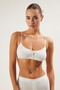Multi Color 2-Pack Cotton Floral Underwire Free Cupless Strap Bralette Knitted Bra Thmss25Su00028 - 3