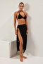 Black Knitted Maxi Beach Pareo Tbess25Pr00006
