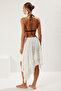 Ecru X Woven Ruffle Beach Skirt Tbess25Et00003 - 5