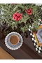 Set of 4 Hole Work Embroidered Cocktail Presentation Napkins (4 Pcs) - 6