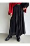 Black Voile Crush Skirt - 4