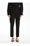 Lcwaikiki Classic Black Elastic Waist Women's Cigarette Pants t t - 3