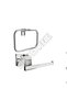 Chrome Lux 2-Piece Bathroom Set Open Toilet Paper Holder, Round Towel Holder