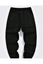 Men's Mountain Printed Jogger Comfort Fit Fit Black Sweatpants - 2