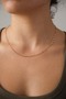 Steel Lip Chain Necklace Thin Singapore Wrap Twist Mirrored Necklace 2mm Elegant Minimal - 3