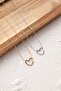 Steel Knot Heart Pendant Thin Fishback Chain Non-tarnish 45cm - 6