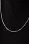 Steel Thin Gourmet Chain Necklace Non-Tarnish 3mm Unisex - 5