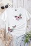 Cotton Butterfly Graphic Women's T-Shirt
