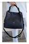 Women's Braided 5 Compartment Hand and Shoulder Bag - 8