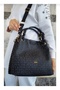 Women's Braided 5 Compartment Hand and Shoulder Bag - 7
