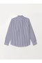 Lcwaikiki Formal Navy Blue Slim Fit Long Sleeve Striped Poplin Men's Shirt - 6