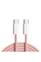 VIBE Braided Type C to C Cable - 60W - Pink - 1M