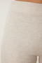بنطال ناعم مريح بأرجل واسعة بيج LUB0073 - 5