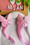Girl's Embroidered Butterfly Artificial Hairpiece 2 Pieces - 2