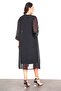 Women's Plus Size Chiffon and Glitter Stripe Detailed Double Evening Dress Suit - 7