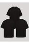 Unisex Black 3 Piece Set No.1 Printed Oversize T-Shirt - 2