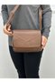 Genuine Leather, Medium Size, Tan Color, Cross Strap, Women's Shoulder Bag 24*21*8 cm