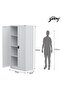 Godrej Full-Height Steel Swing Door Cupboard with Adjustable Shelves White Finish - 5