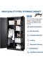 Godrej Steel Wardrobe with Full-Height Design, Centre Partition Black Finish - 5