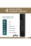 Godrej 4 Door Steel Locker with Heavy-Duty Construction Scratch-Resistant Black Finish - 4