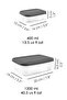 Set of 6 Gray Food Storage Containers - Microwavable Organizer - 5