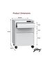 Godrej Mobile 3 Drawer File Cabinet with Advanced Touch Screen Lock Office Security White - 2