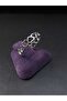Heart Figured Inverted Straight Row Modern Design Stone Free Steel Adjustable Toe and Hand Finger Joint Ring - 2
