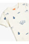 Sea Themed Printed Cotton Short Sleeve T-Shirt - 3