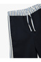 Waist Lace-Up Stripe Detailed Wide Leg Trousers - 3