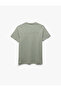 Short Sleeve Stitching Detail Cotton Crew Neck Slim Fit T-Shirt - 2