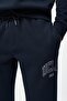 Otto Navy Blue Comfortable Leg Embroidered Standard Fit Men's Sweatpants - 3