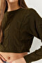 Women's Khaki Knitwear Sweater 60251357 - 4