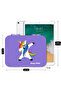 Eazy Kids Unicorn Purple 6 Compartment Bento Lunch Box w / Lunch Bag - Grey - 7