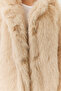 Women's Cream Long Fur Lined Coat 2614 60261064 - 5