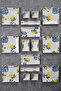 16 Pieces 6 Seater Lemon Breakfast Set Handmade Breakfast Presentation Set Serving Plates