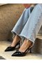 Black Patent Leather (Casey) Buckle Detail Women's Stiletto - 2