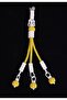Special Design 3 Knout Gold - White Hand Knitted Kazaz Imame Tassel