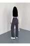 Women's Belted Wrap Fabric Palazzo Trousers / Fabric Loose Wide Leg Trousers - 4