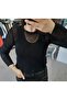 Black Mesh Sweater - 2