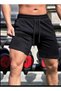 Pack of 2 Grey-Black Color Soft Fabric Comfortable Fit Elastic Waist Summer Shorts with Pockets - 3