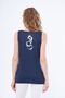 Sports Athlete's Tank Top with Thick Straps, Dragon Print, Navy Blue Color